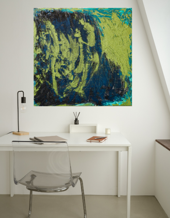Emerald Moss Path (100cm_100cm) — In Situ