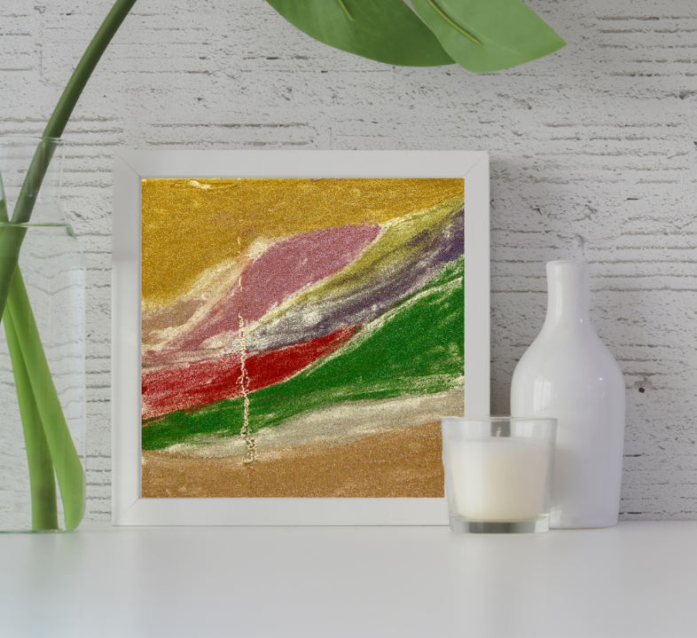 Shimmering Strata (40cm_40cm) — In Situ
