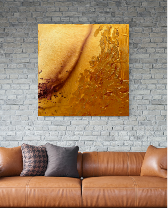 Molten Gold (65.5cm_65.5cm) — In Situ