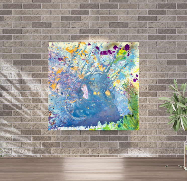 Joyful Splash (120cm_120cm) — In Situ