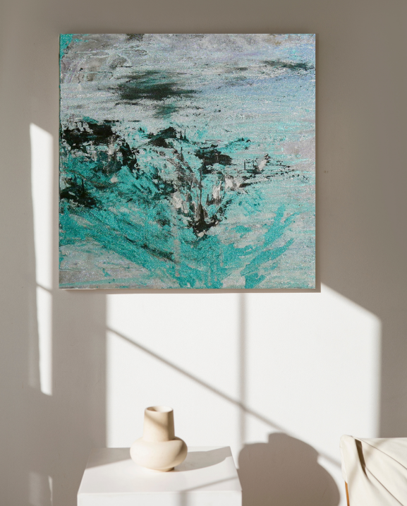 Crystalline Peaks (100cm_100cm) — In Situ