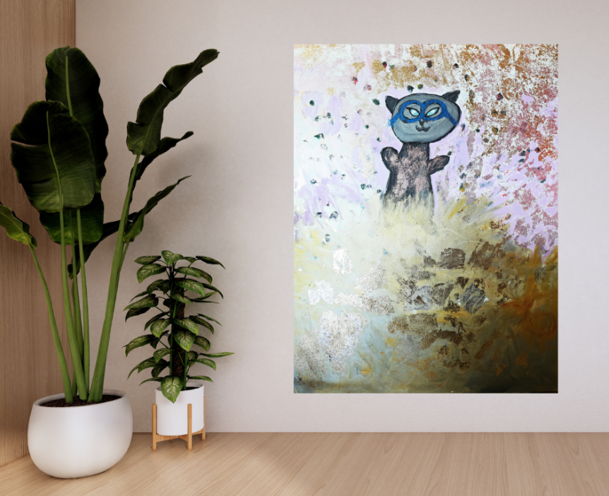 The Masked Companion (150cm_200cm) — In Situ