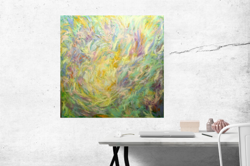 Spring's Awakening Hues (100cm_100cm) — In Situ