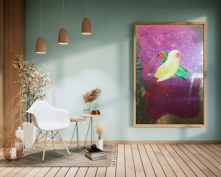 Avian Whispers (150cm_200cm) — In Situ