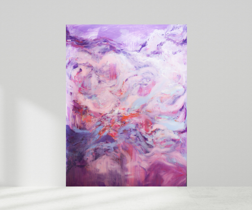 Violet Strata (150cm_200cm) — In Situ