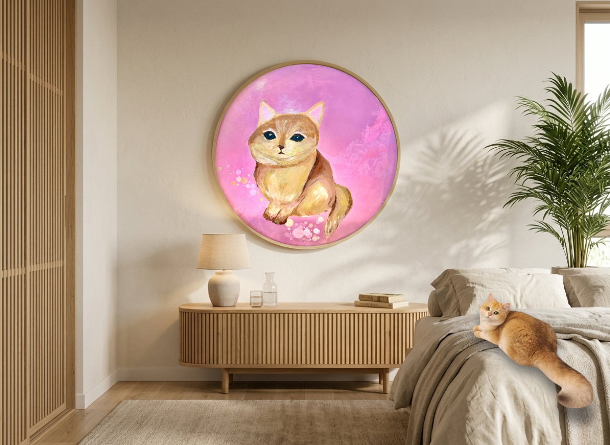 Cotton Candy Cat (Ø 100 cm) — In Situ