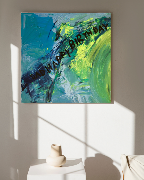 Dad's Birthday Swirls (100cm_100cm) — In Situ