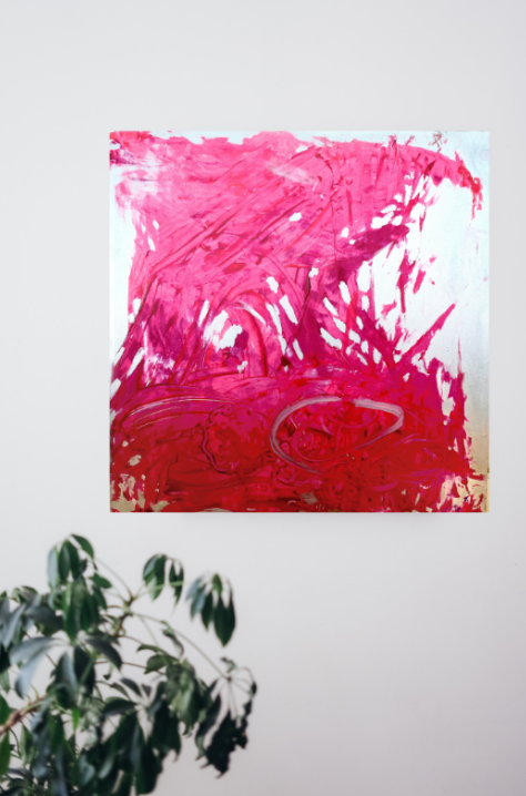 Crimson Heartbeat (100cm_100cm) — In Situ