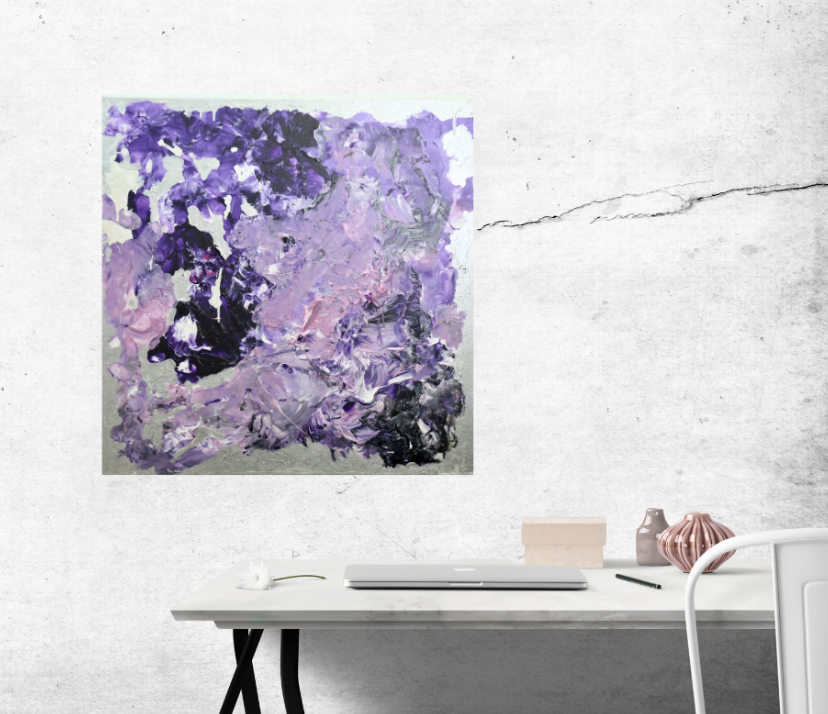 Shattered Lilac (100cm_100cm) — In Situ