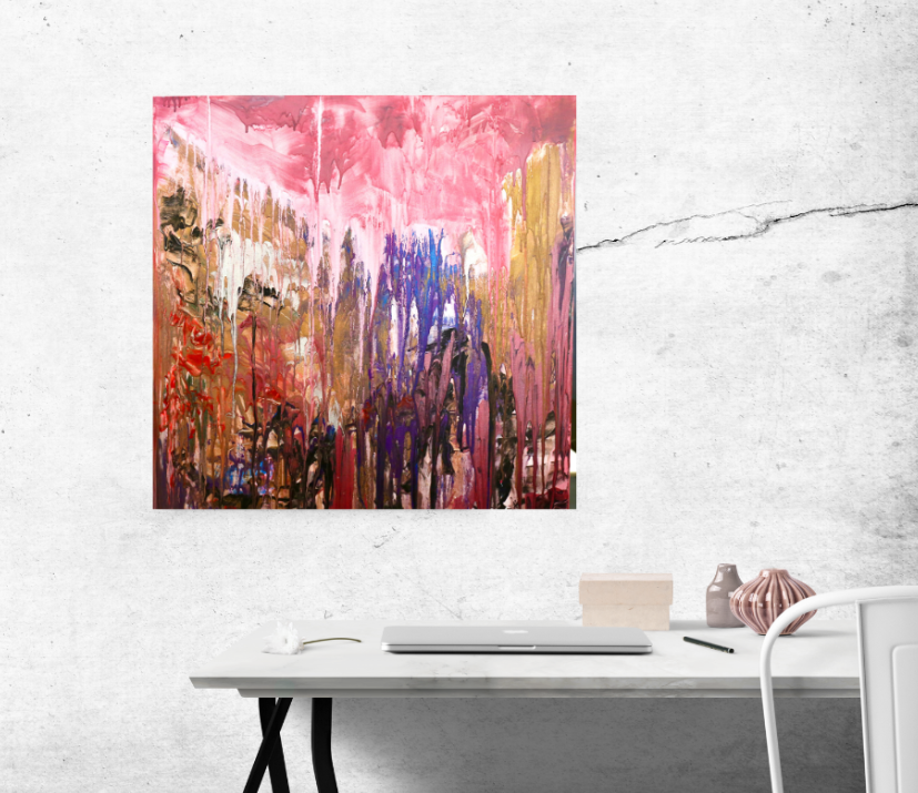 Melting Rainbow (100cm_100cm) — In Situ