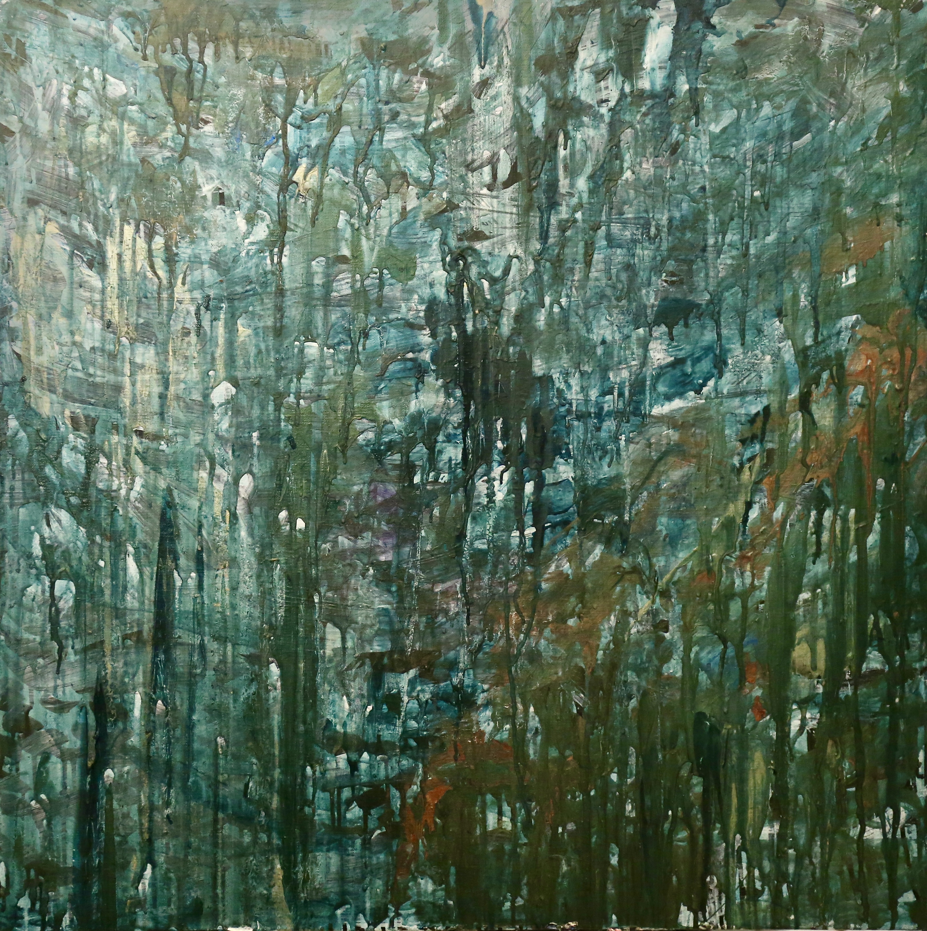 Forest Rain Cascade (100cm_100cm)