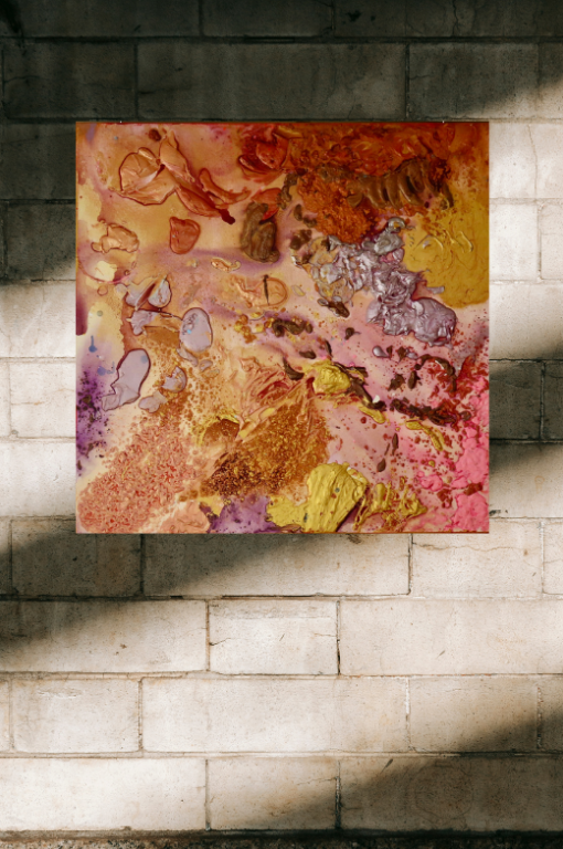 Gilded Earthfall (100cm_100cm) — In Situ