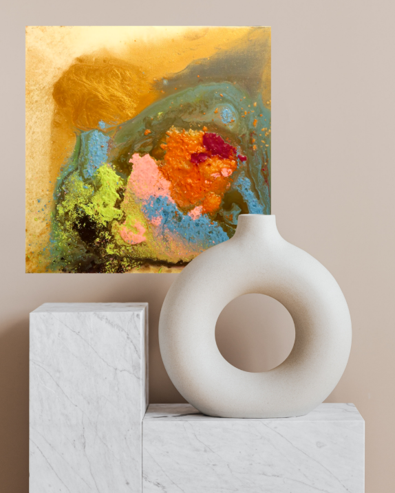 Golden Isle (65.5cm_65.5cm) — In Situ