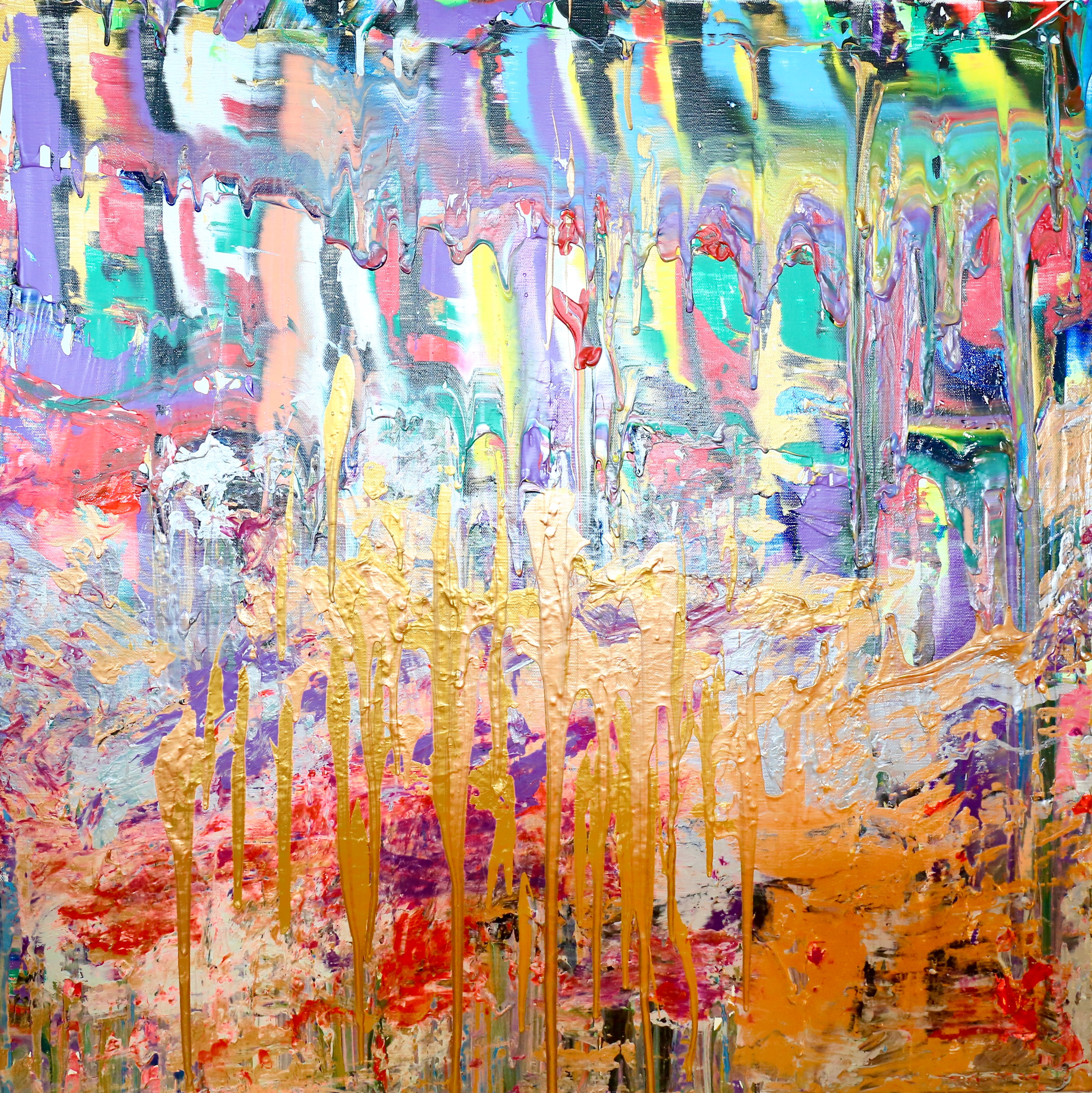 Gold Streaks (100cm_100cm)