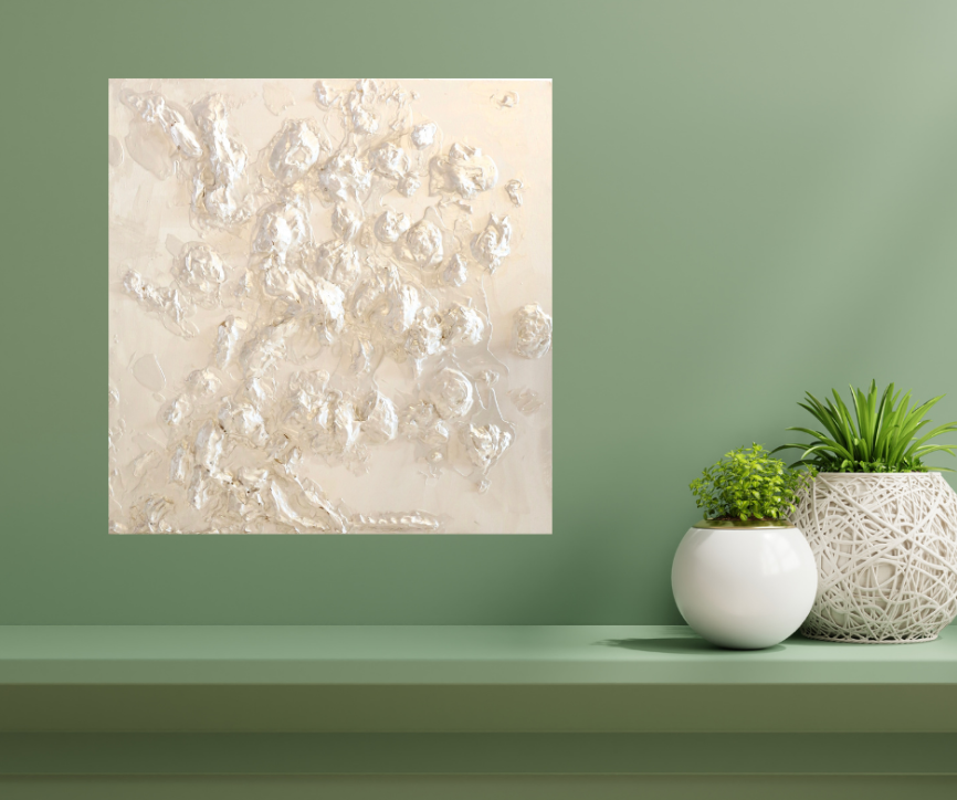 Sculpted Clouds of White (100cm_100cm) — In Situ