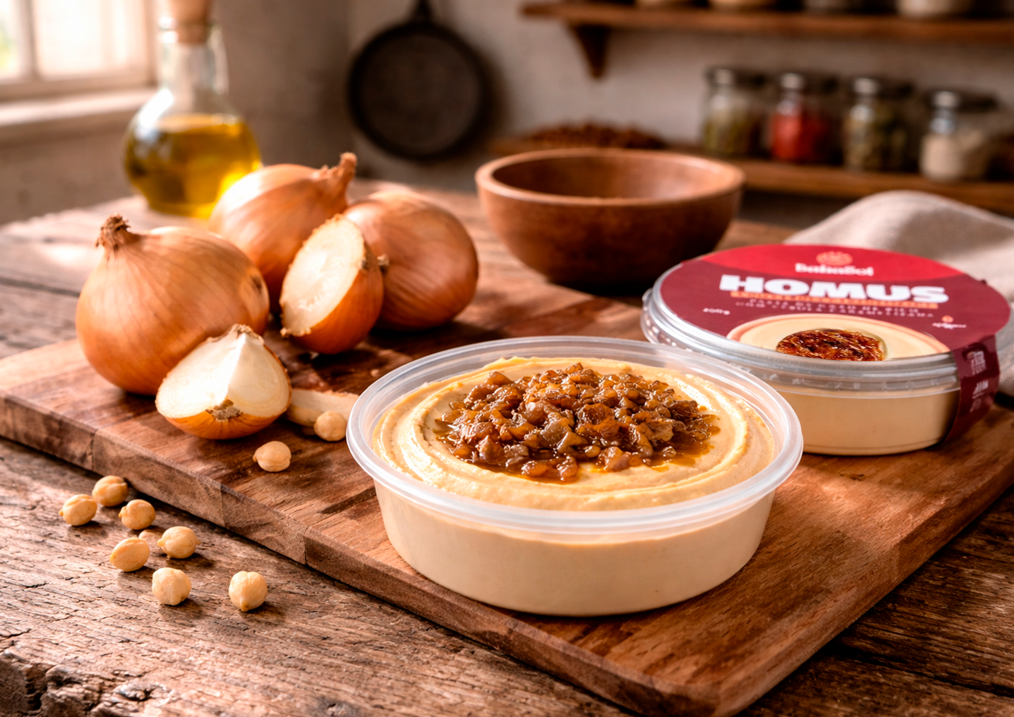 Homus com Cebola Caramelizada