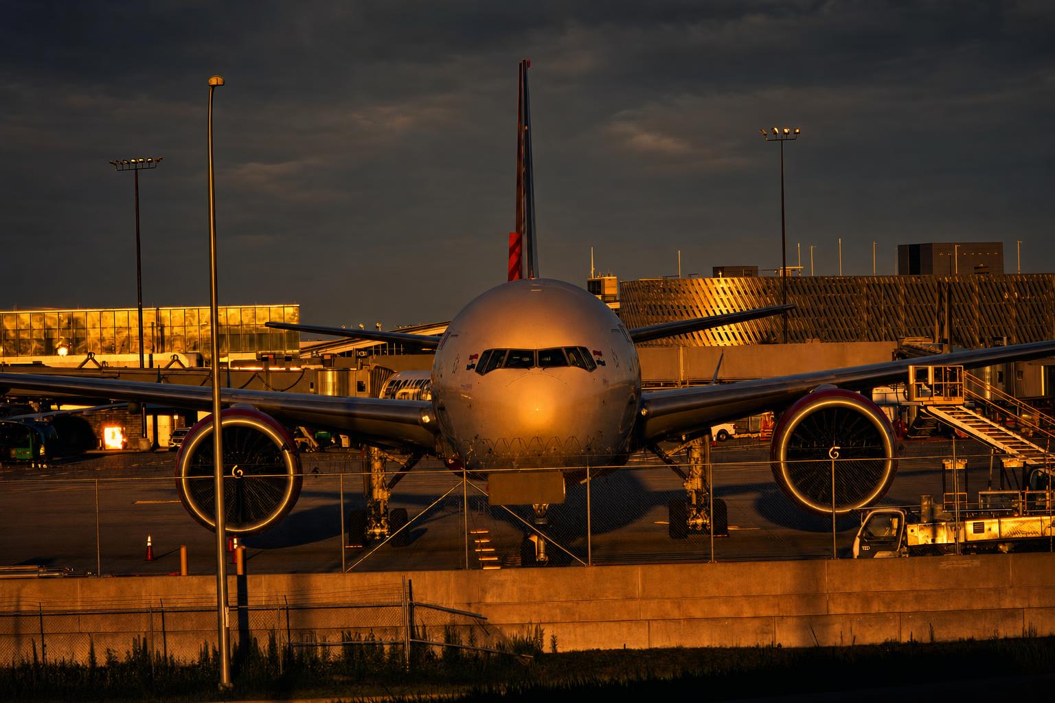 Airport transportation service at night