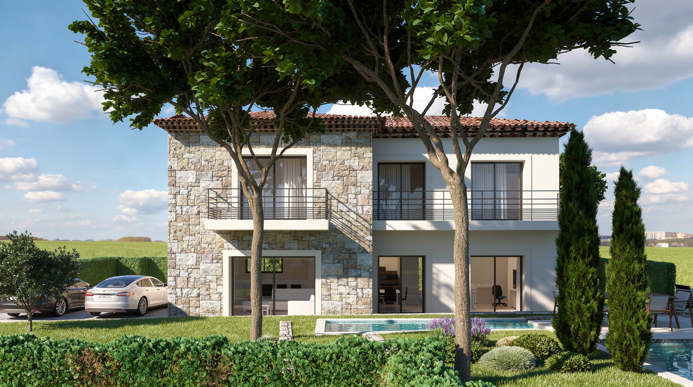 Maison R+1 provençale — Vue 02