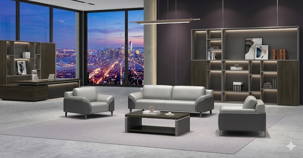 أريكة فاخرة من جلد القطن والكتان