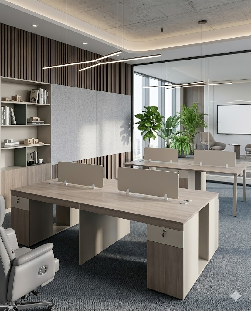 مكتب واسع أنيق من خشب الكرز