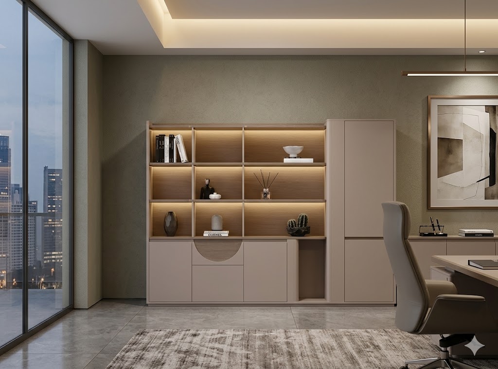 خزانة ملفات واسعة وأنيقة من خشب الورد