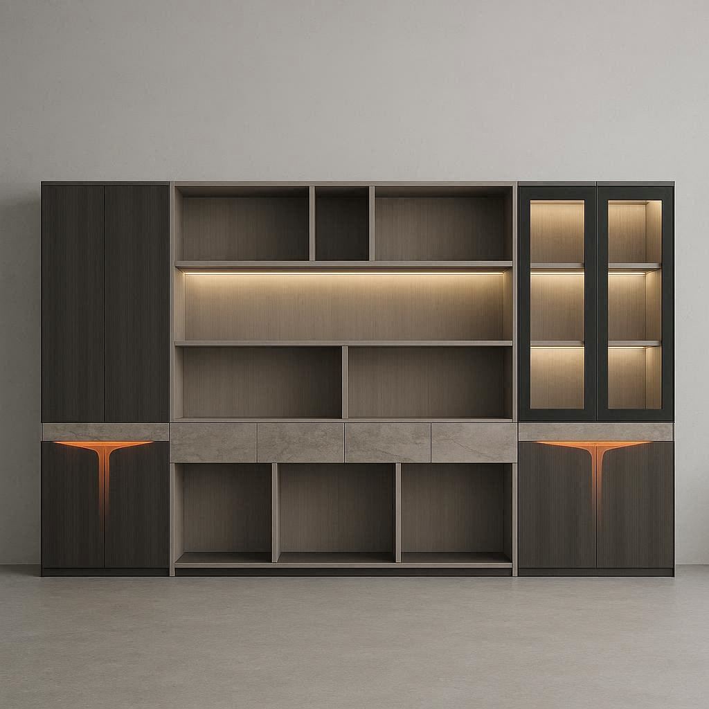 خزانة ملفات فاخرة وواسعة من خشب الورد