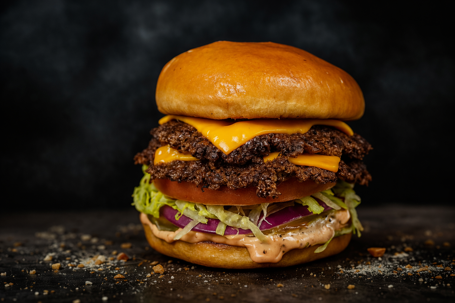 Huncho's juicy smash burger double cheeseburger Las Vegas pickup