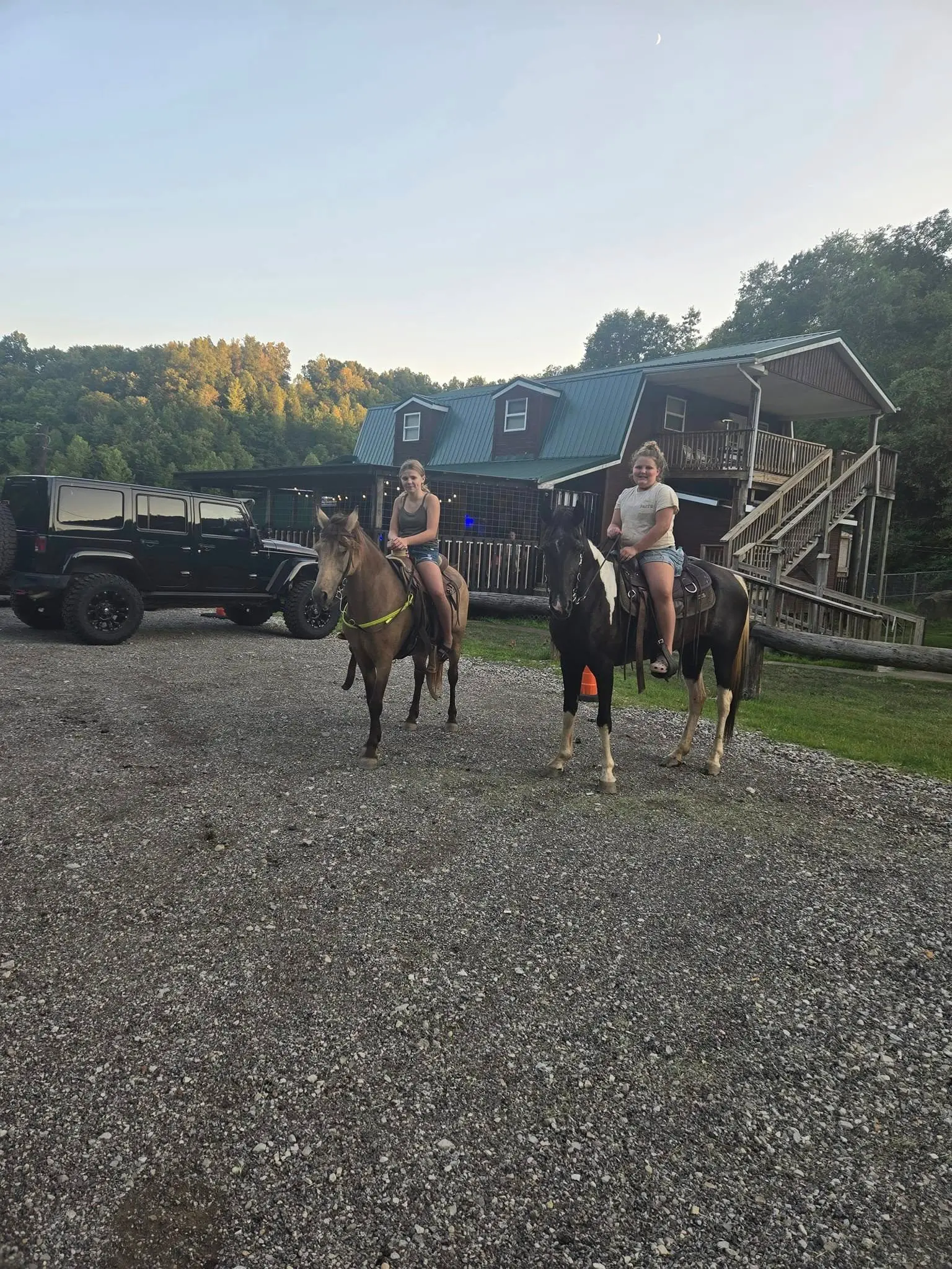 Horseback riding at The Farm Bar & Grill cabins and lodging