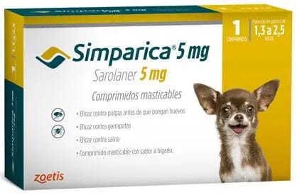Simparica 1 comprimido 1.2 kg a 2.5 kg