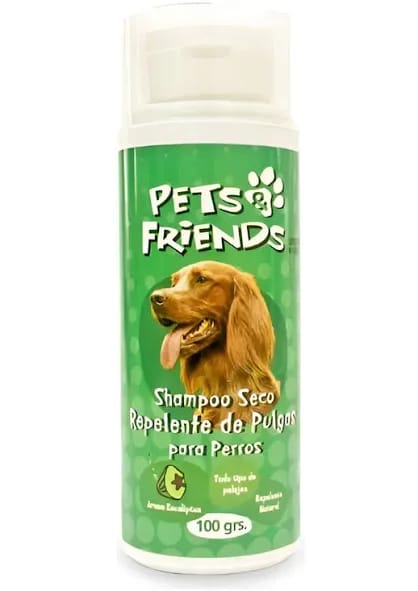 Pets & Friends Shampoo en Seco Repelente de Pulgas para Perros 100 gr