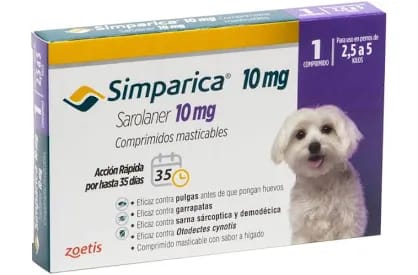 Simparica 1 comprimido 2.5 kg a 5 kg