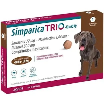 Simparica Trio 1 comprimido 1.2 kg a 2.5 kg