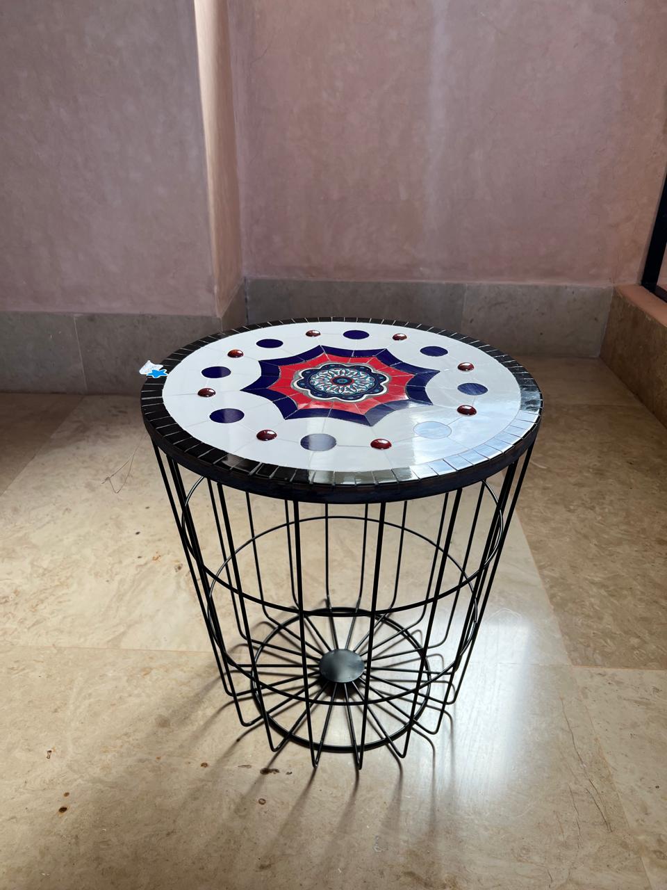 Oriental decorative niche fully covered in golden and amber mosaic