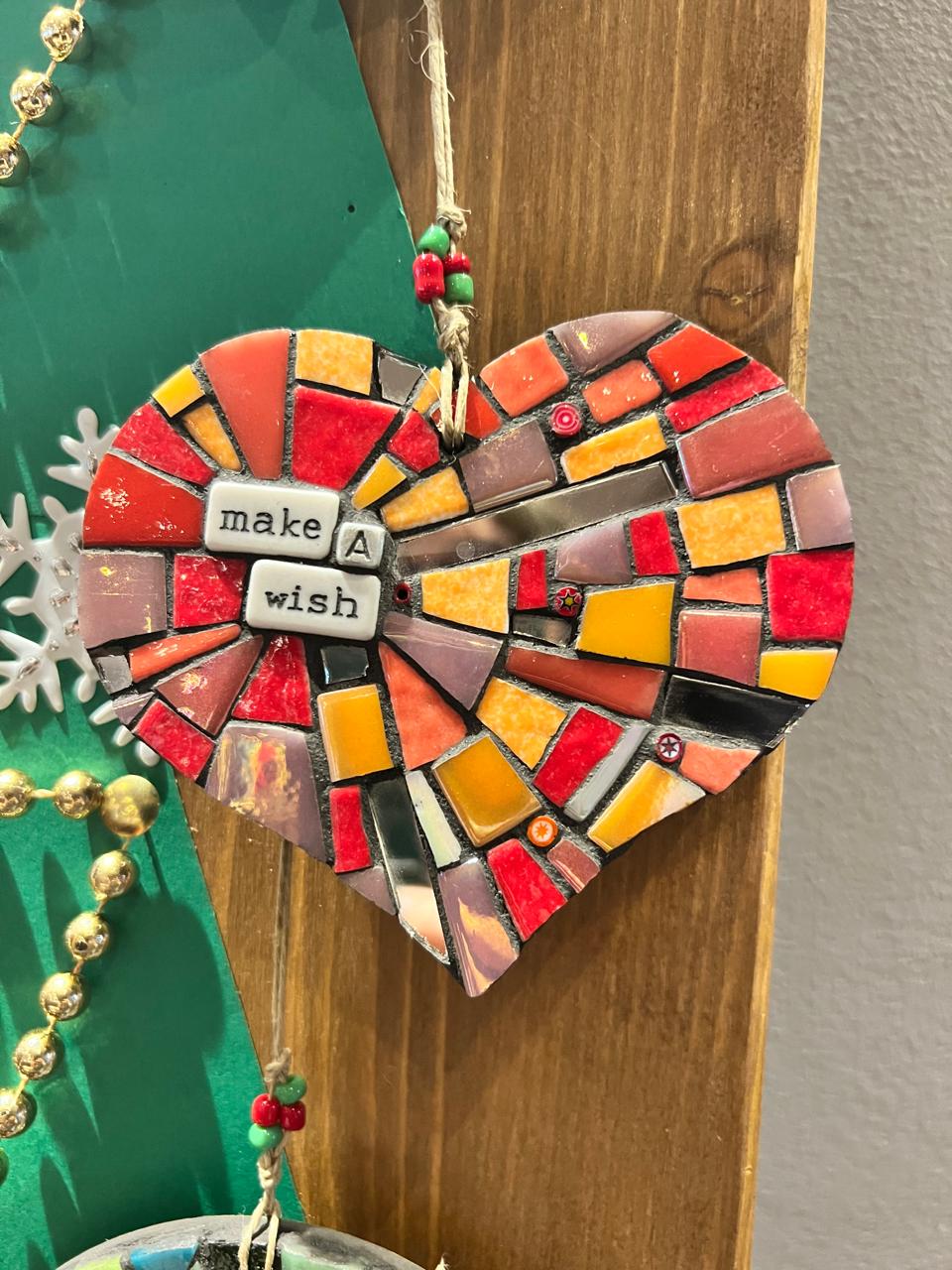 White Magnolia Large magnolia floral mosaic composition in pure white cream and golden sand