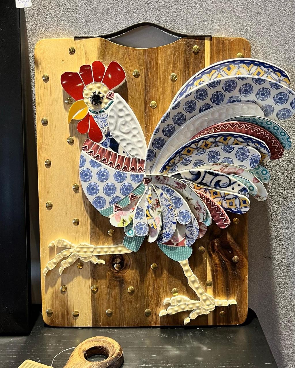 Monochrome mosaic table in cream and sand with textured finish