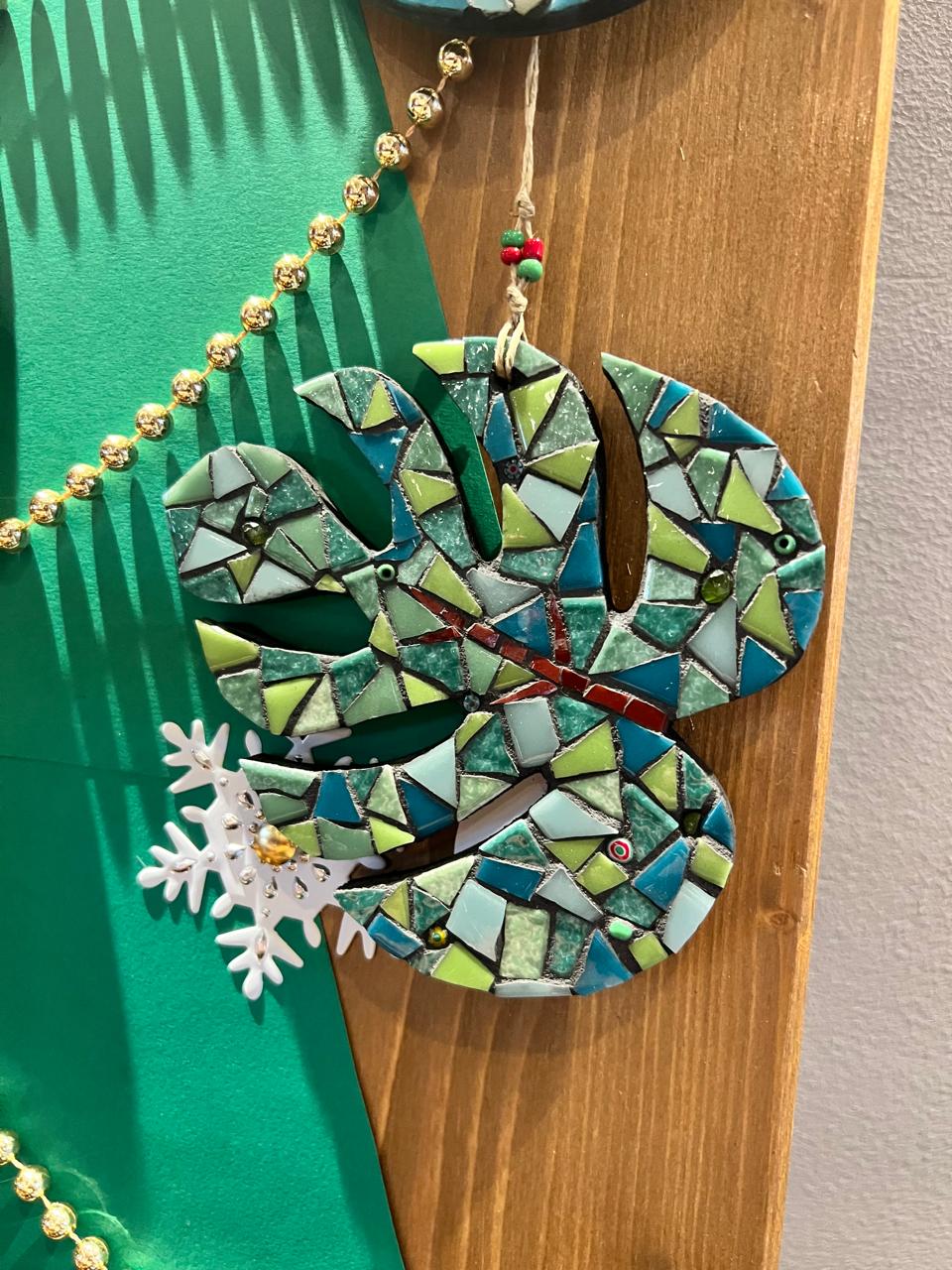 Studio Creation Original mosaic artwork created in Zaza Mosaic studio with warm tones