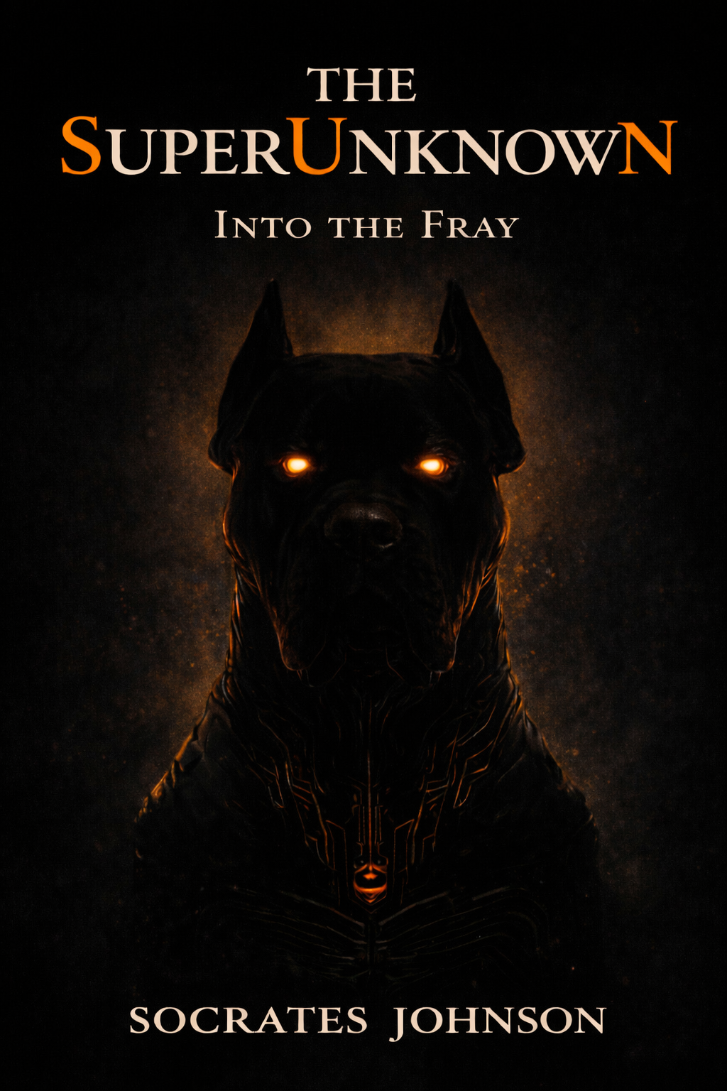 Dystopian future cityscape with dark atmospheric lighting representing The SuperUnknowN universe