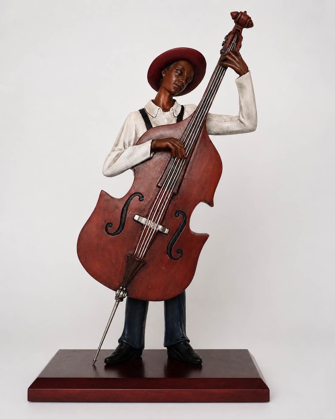 Custom resin sculpture musician double bass figure for music and orchestra-themed gifting