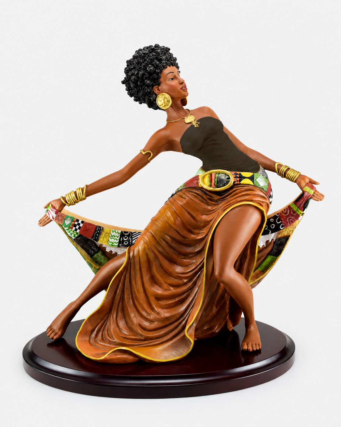 Custom resin sculpture elegant dancer collectible capturing flowing movement and artistic expression