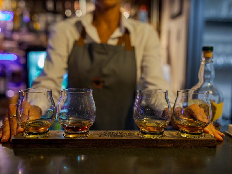 Whiskey flight tasting