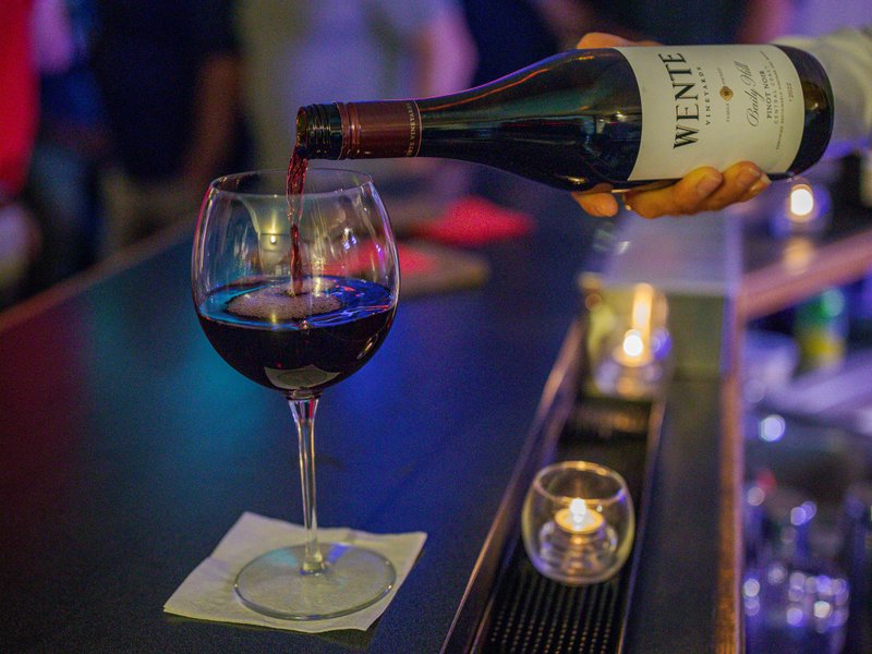 Wine service at Cellar 25b