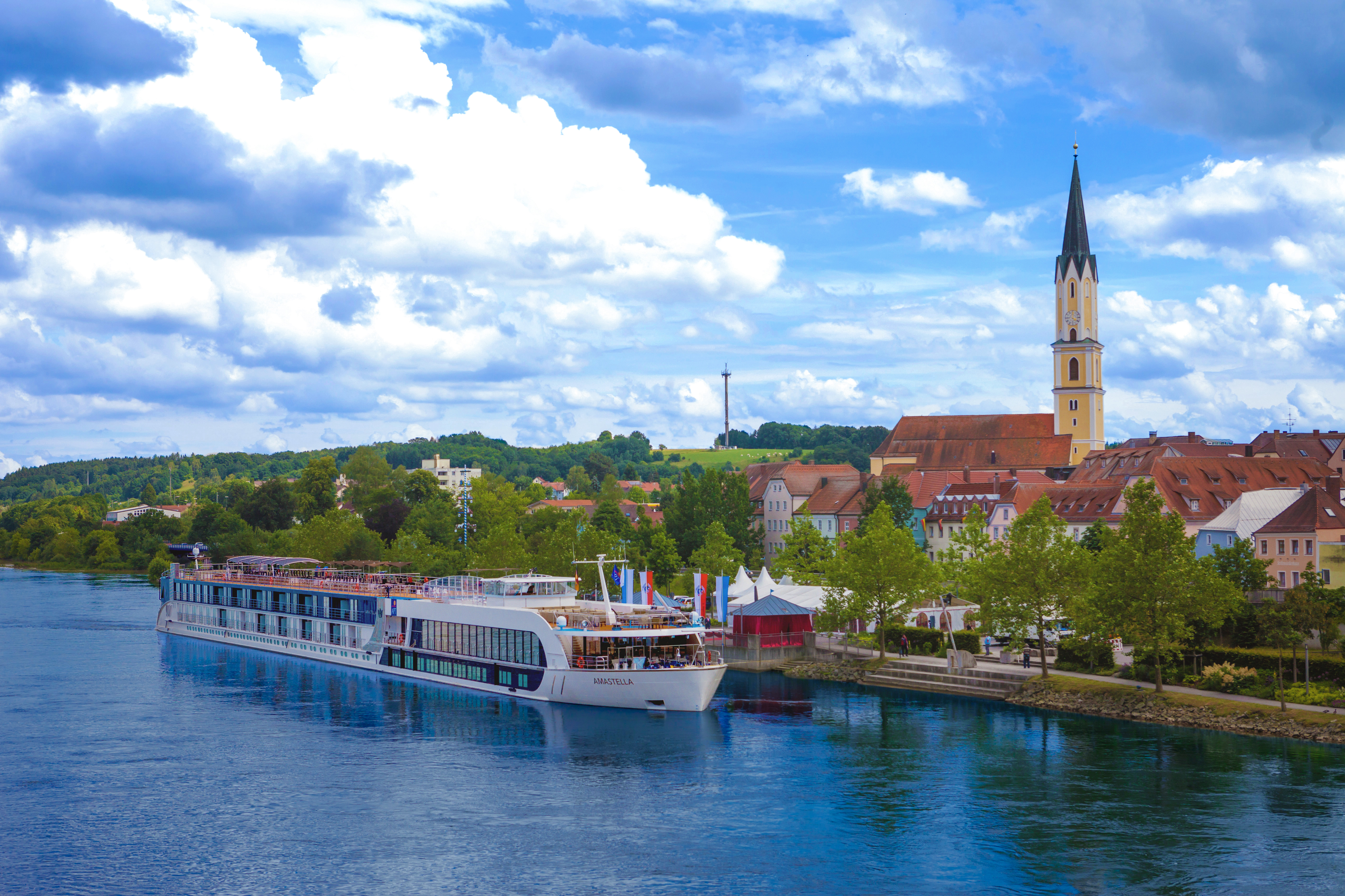 AmaStella at Vilshofen on the Danube