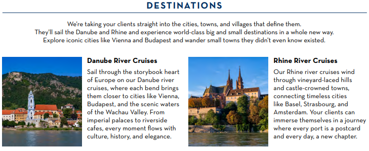 Celebrity River Cruises — Danube and Rhine itineraries