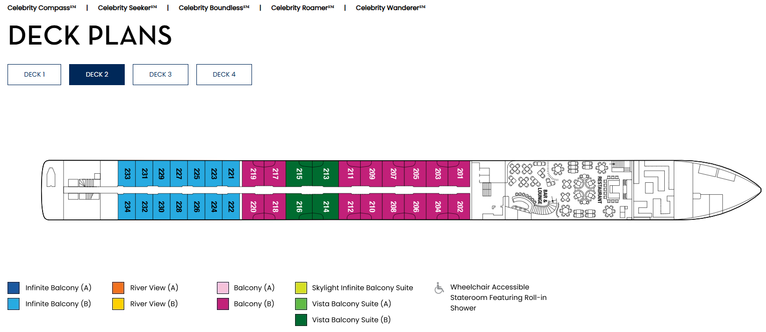 Deck 3 — Vista Suites, Dining & Social Spaces