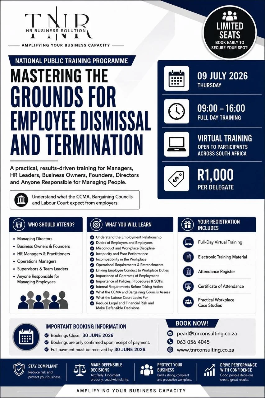 Mastering the Grounds for Employee Dismissal and Termination Training