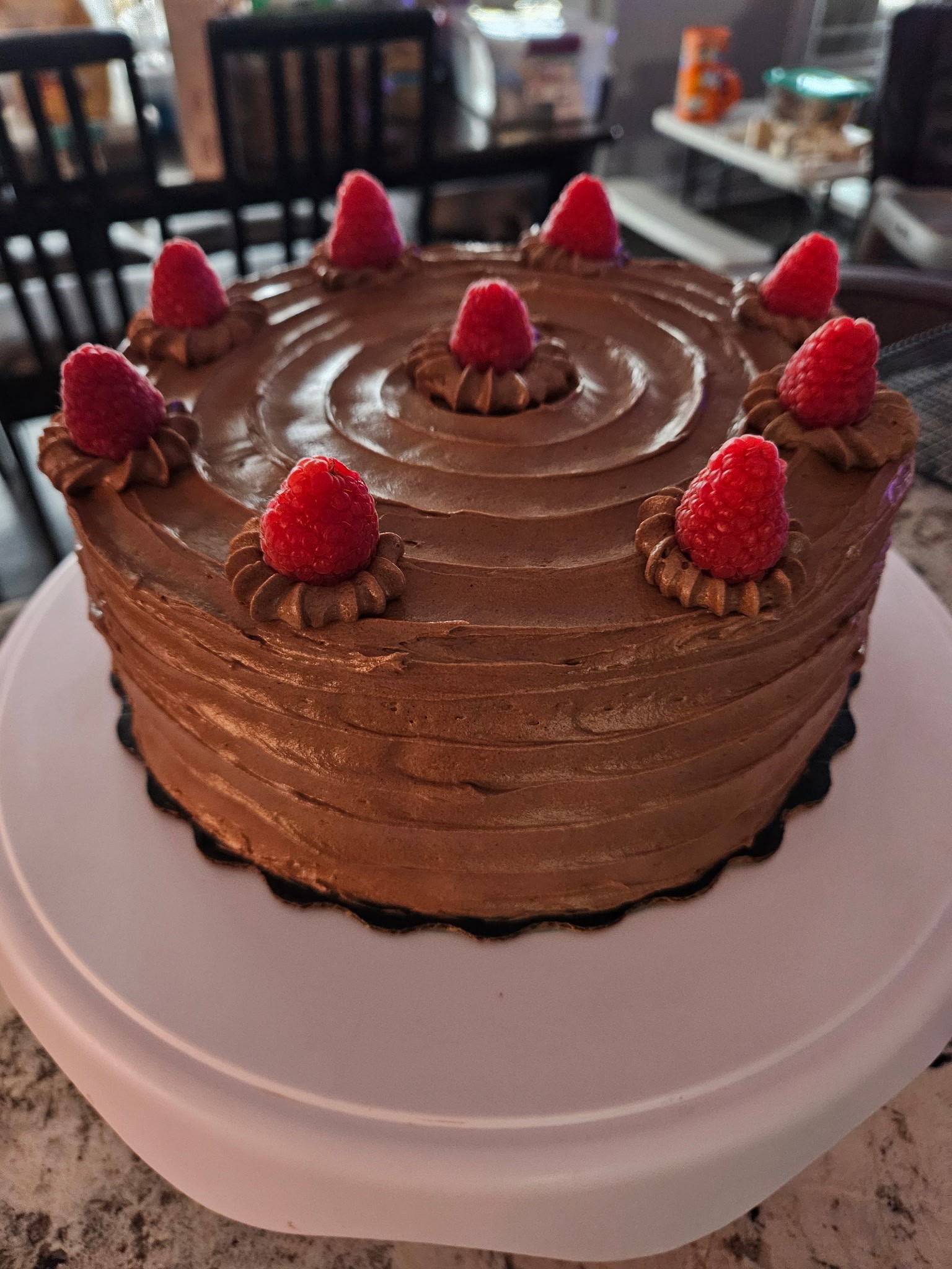 Chocolate Raspberry Cake recipe by Heather at BlingKitchen — Baking