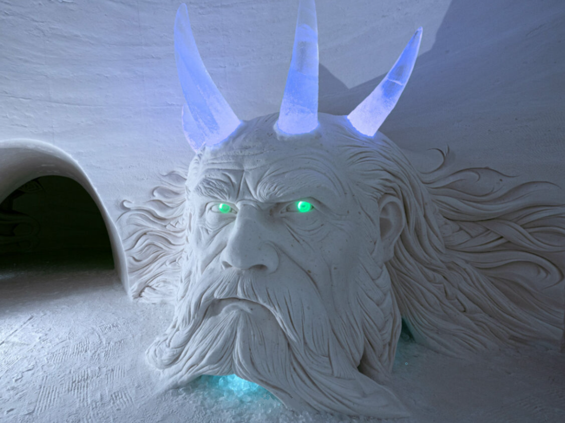 Ice Hotel — Ethereal frozen interiors carved by nature and art