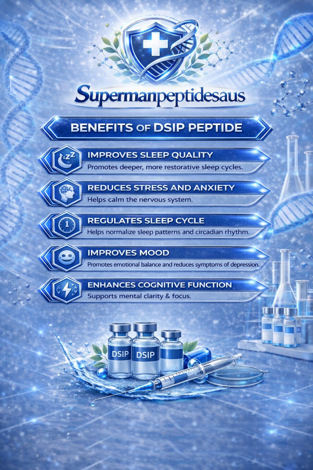 DSIP peptide cheat sheet — benefits and usage guide