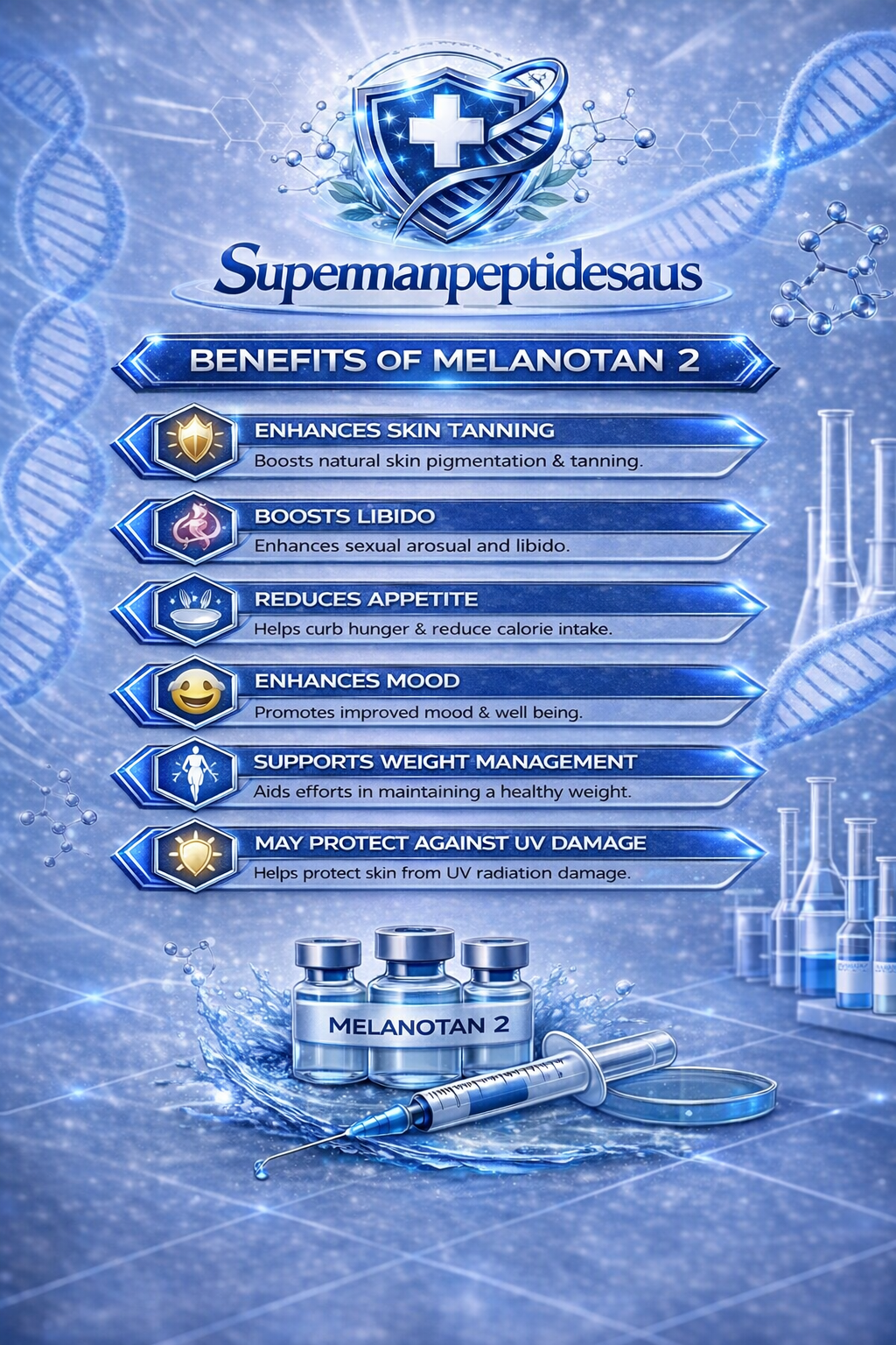 Melanotan 2 peptide cheat sheet — benefits and usage guide