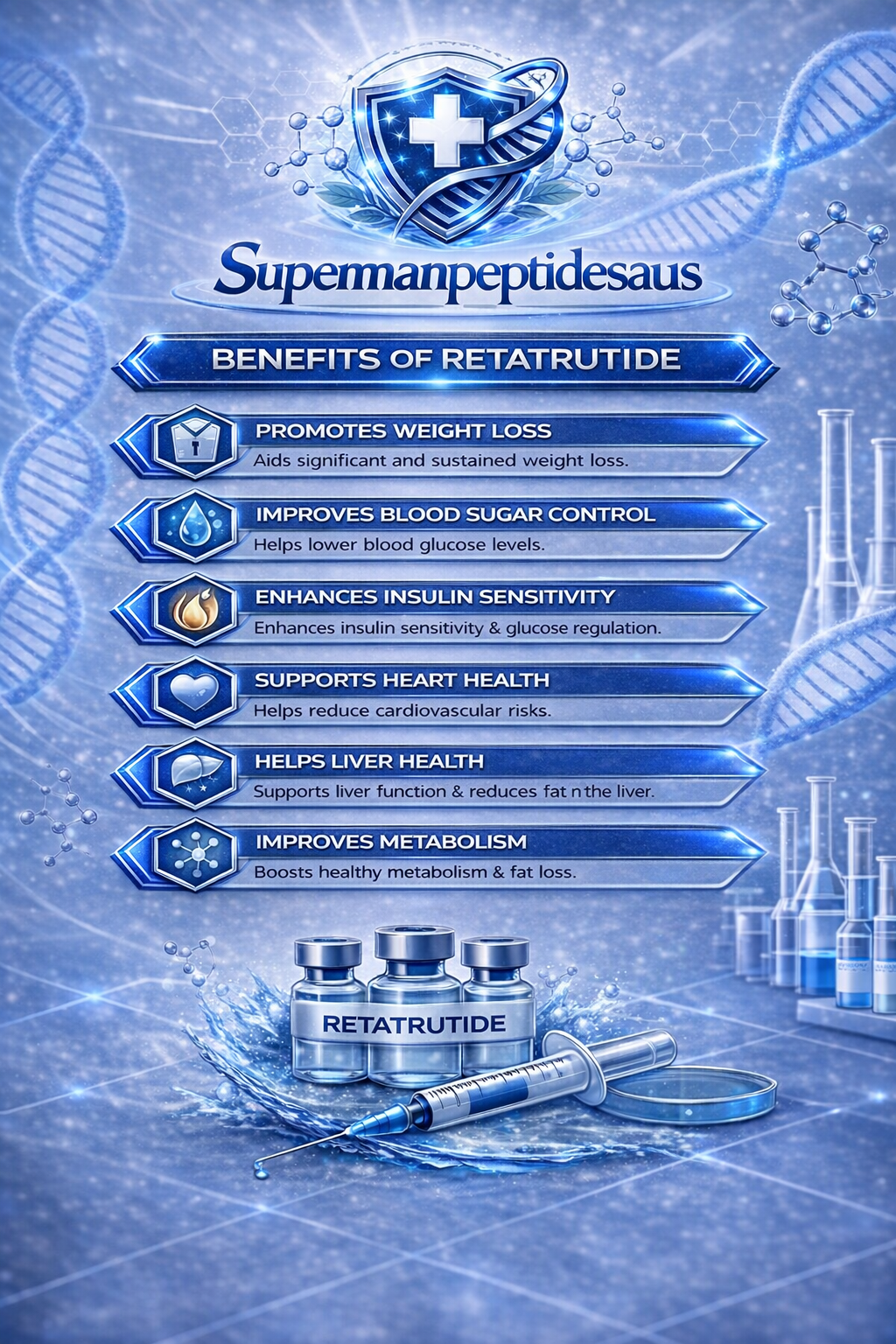 Retatrutide peptide cheat sheet — benefits and usage guide